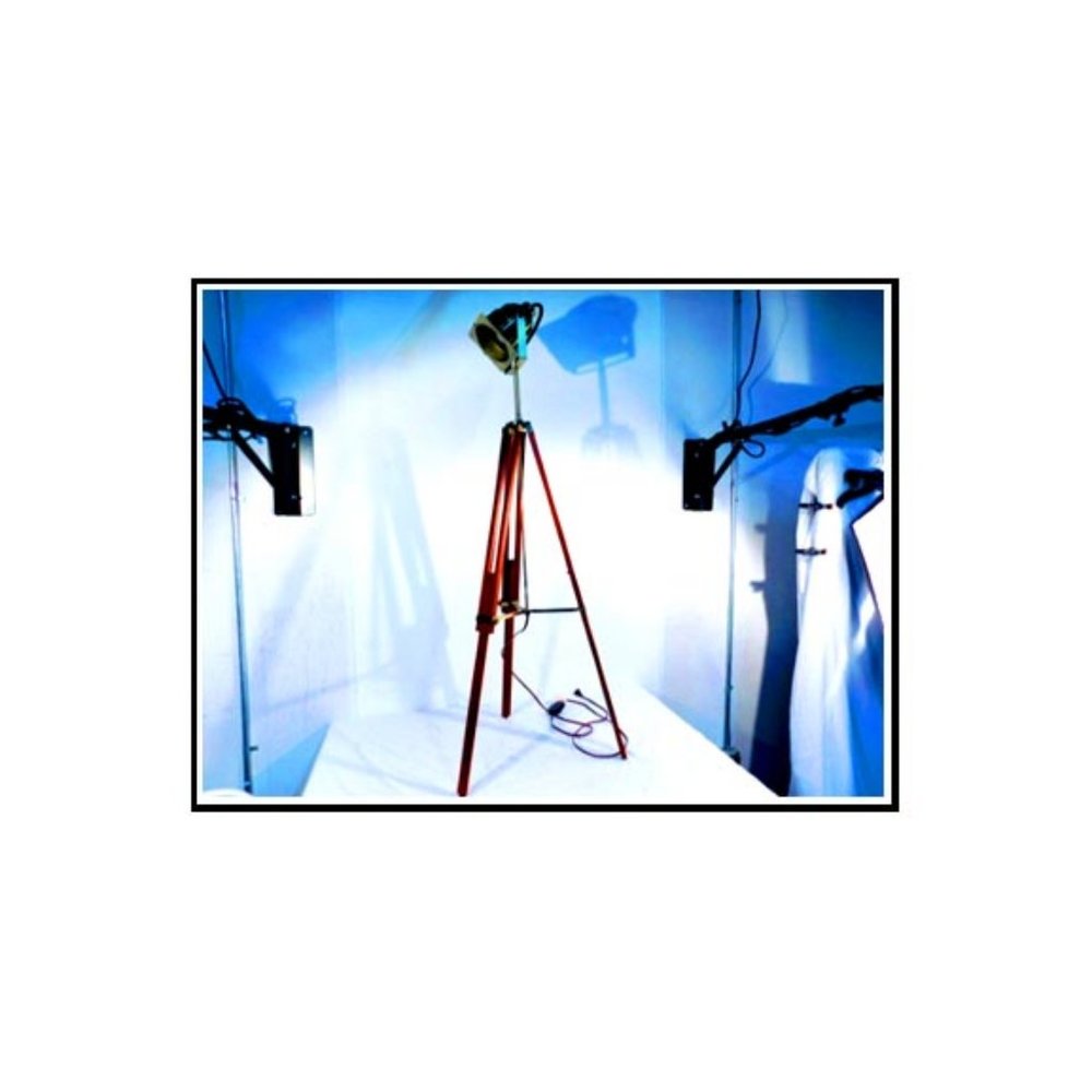 Rare Antique Spot Light On Tripod